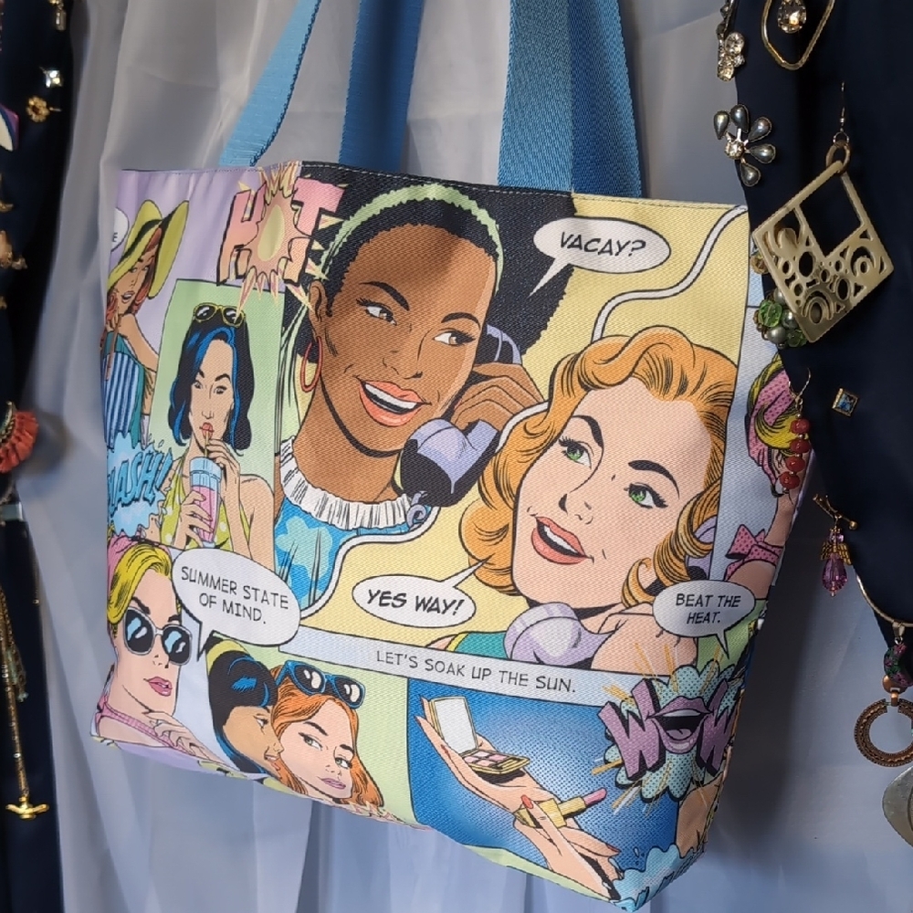 Estee Lauder Pop Comic Print Tote